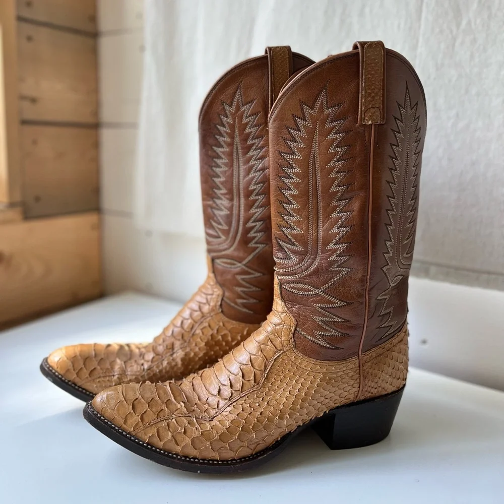 Dan Post | Shoes | Dan Post Python Leather Cowboy Boots  display picture 1